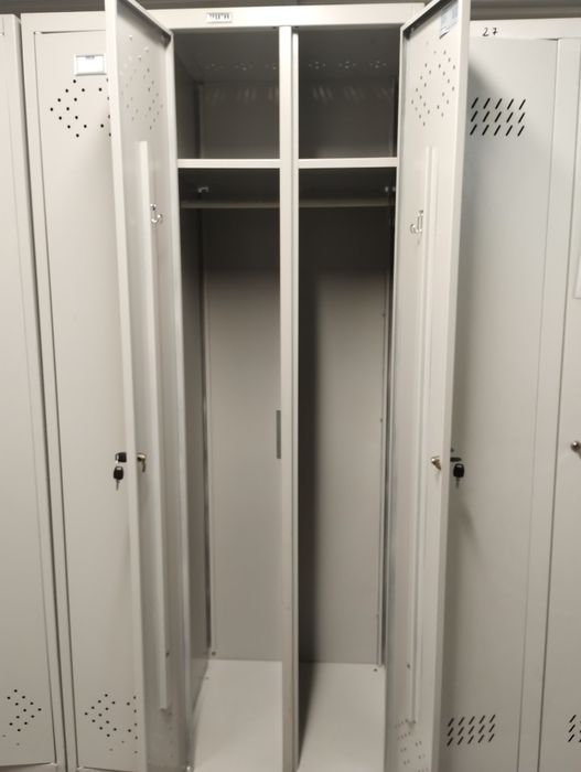 Szafka BHP pracownicza metalowa malowana przemysłowa  2 komory