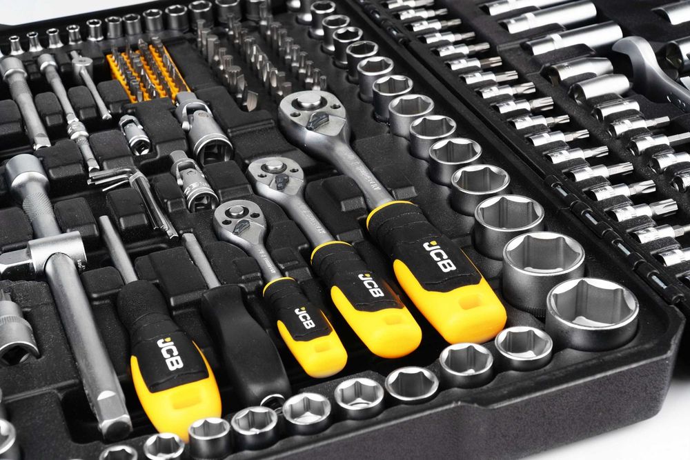 Набор гаечных ключей 216 эл. JCB комплект інструментів у кейсі
