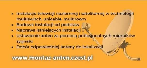 Montaż Ustawienie Naprawa Anten Telewizji Naziemnej i Satelitarnej TV