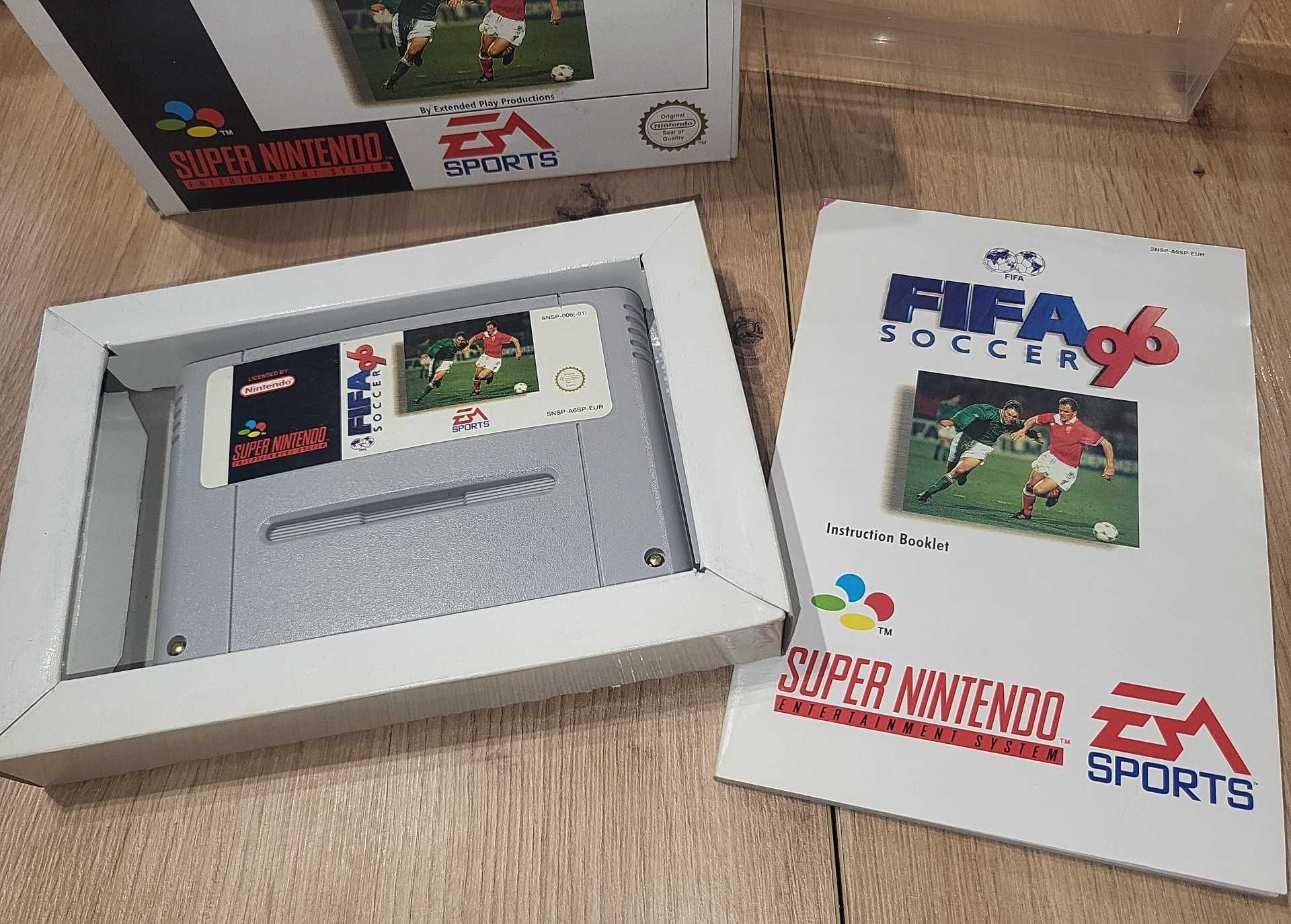 Gra FIFA Soccer 96 - NINTENDO SNES - BDB- stan CIB Komplet +Protektor