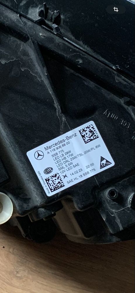 Фара права Mercedes-Benz CLA W118 , W177 2020-2023