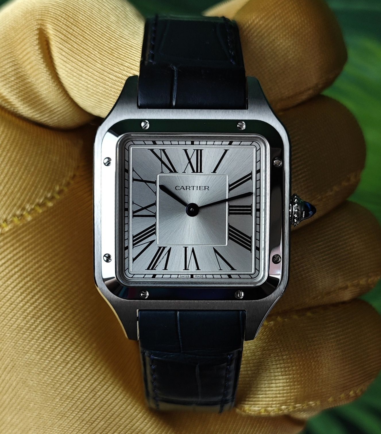 Nowy Cartier Santos Dumont Full Set L WSAA0022 zegarek męski damski ¡