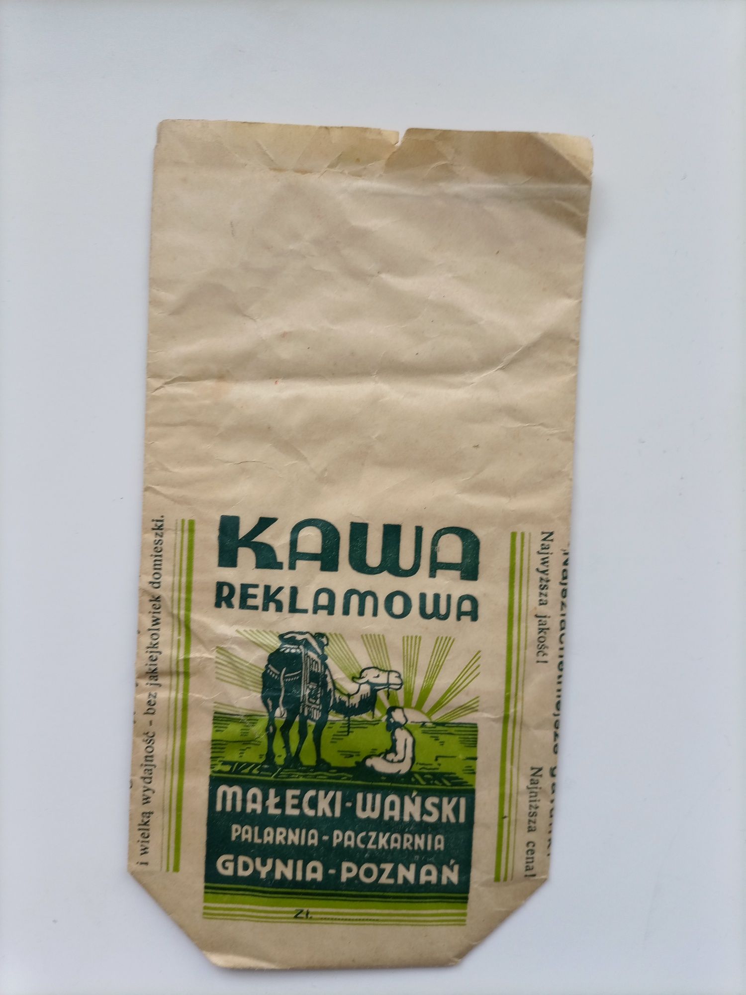 Opakowanie palarnia kawy Kawoń Małecki Wański 1936 rok