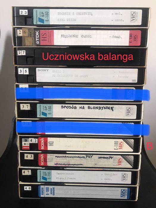 Kasety vhs filmy