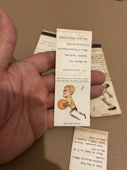 Vitória de Setúbal 1961 cromos da bola caricaturas fósforos