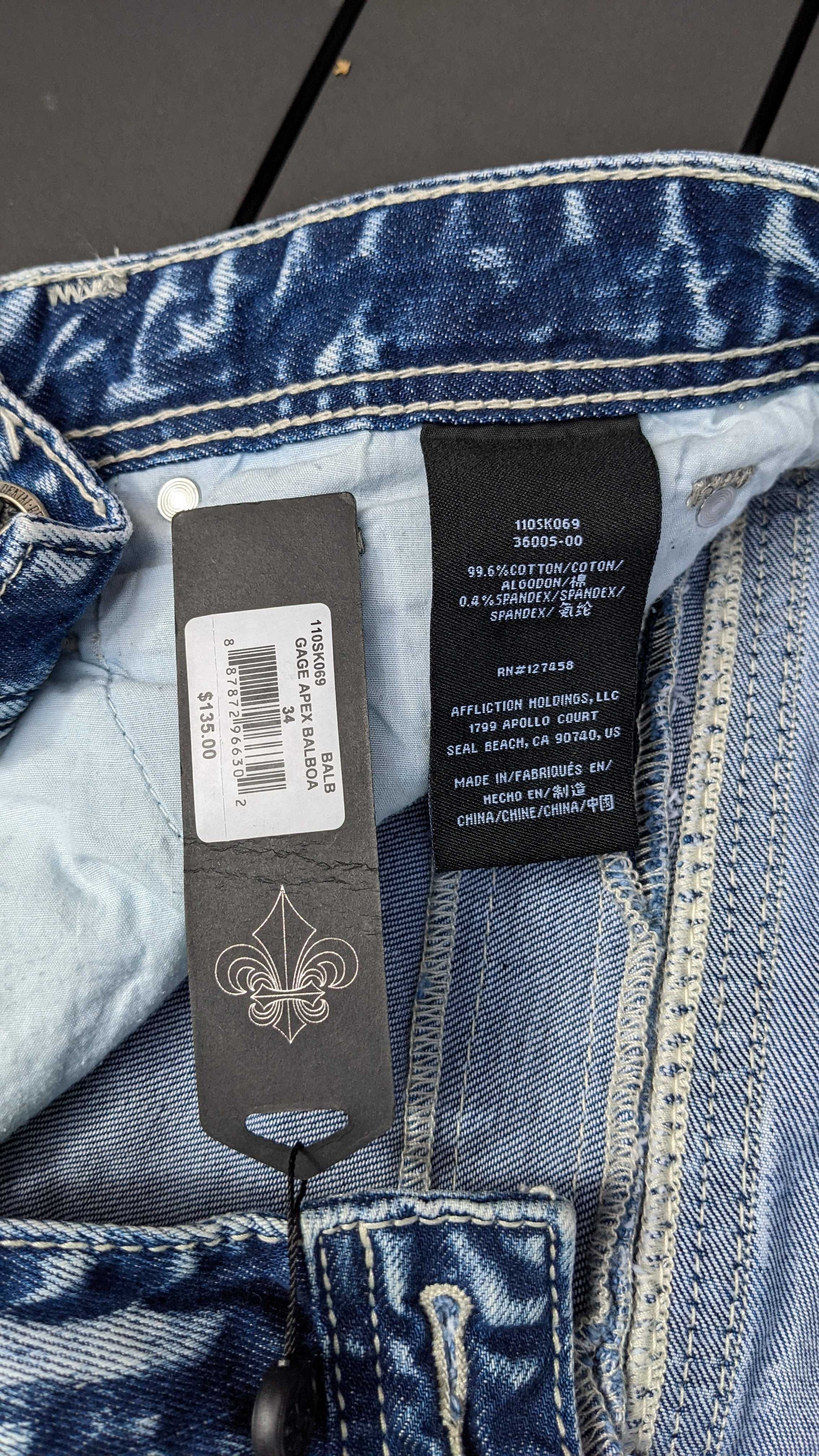 spodnie jeans z USA - affliction gage