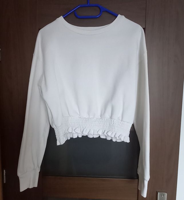 Śliczna elegancka biała bluza bluzka 158 164 cm