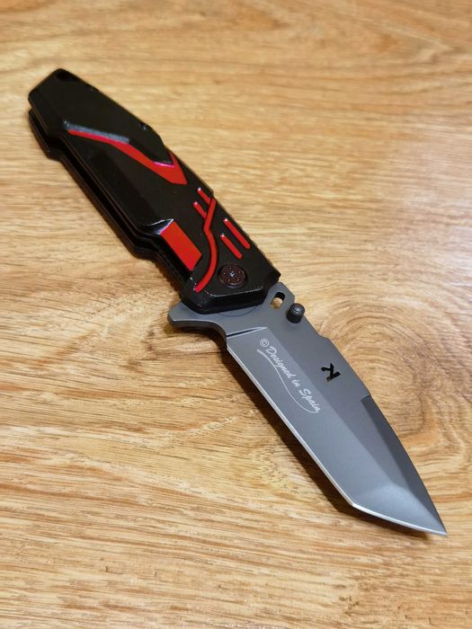 Nóż ratowniczy sprężynowy 3/7Cr17Mov