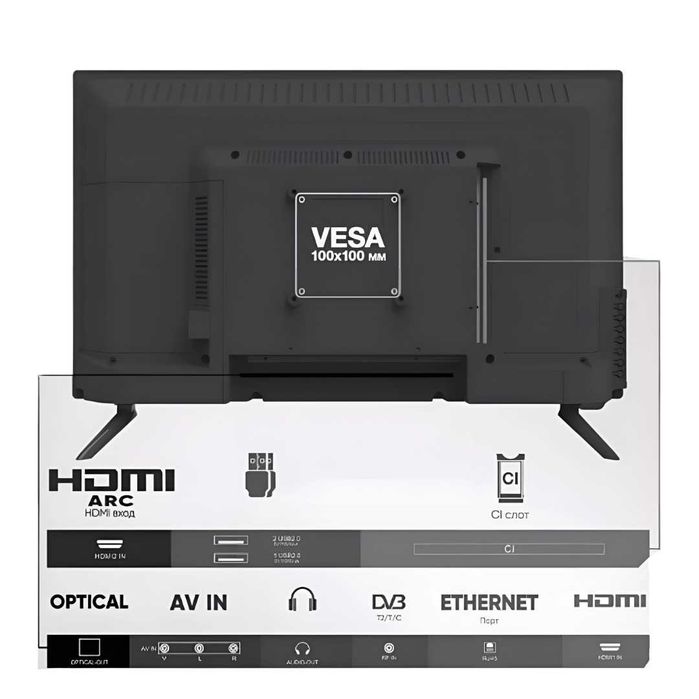 РОЗПРОДАЖ! Телевізор Самсунг 32 дюйма Смарт+Т2 тюнер, 4КHD, Android 14