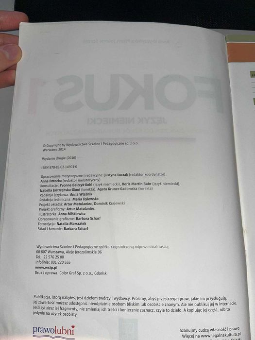 Zeszyt ćwiczeń do języka niemieckiego Fokus 1