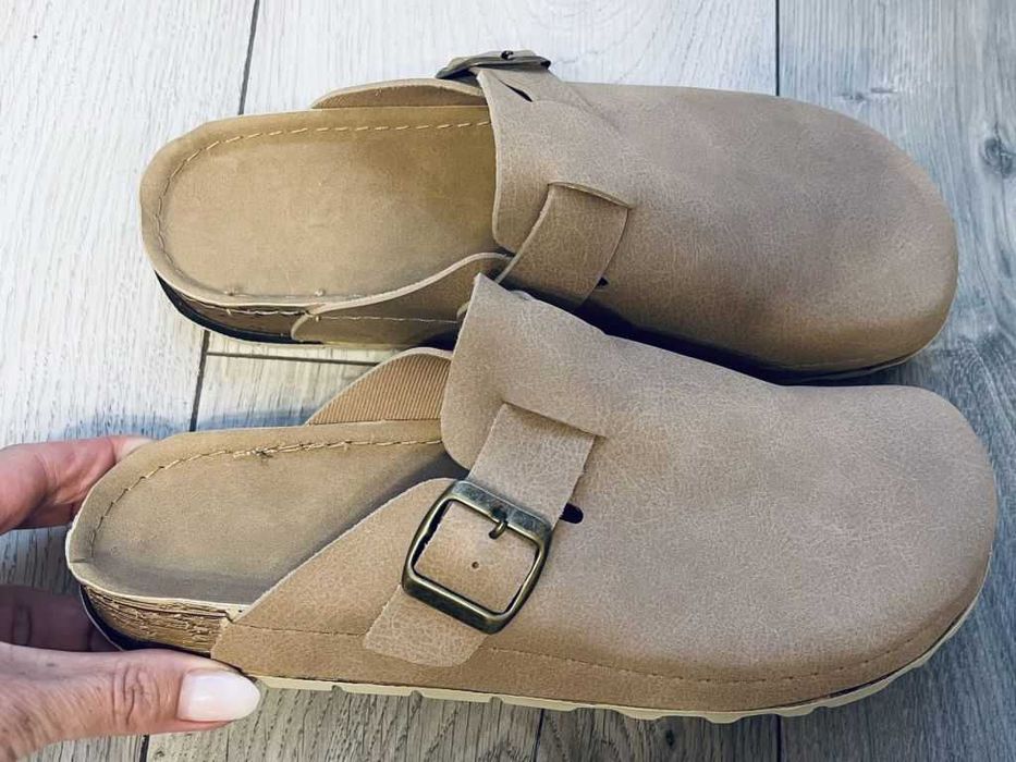Медичні шкіряні/нубук тапочки, сабо, шльопанці 40р