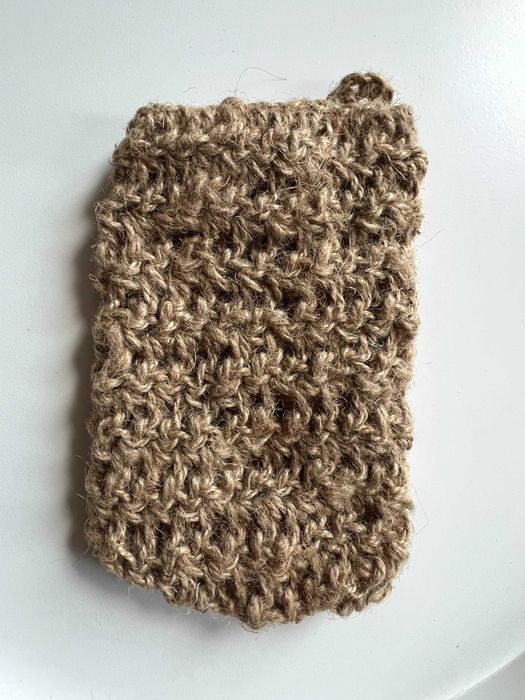 Мочалка мешочек для мыла 12х20 из джута массажная натуральная