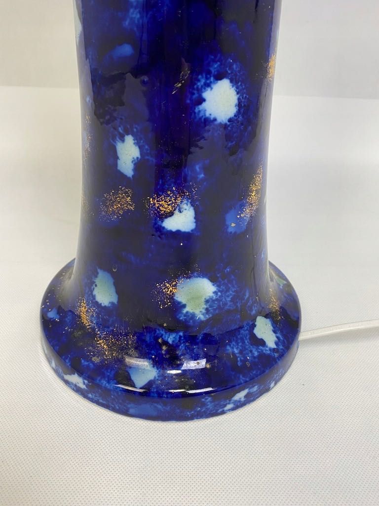 Wallendorf Echt Kobalt porcelanowa lampa Vintage, salonowa, sygnatura