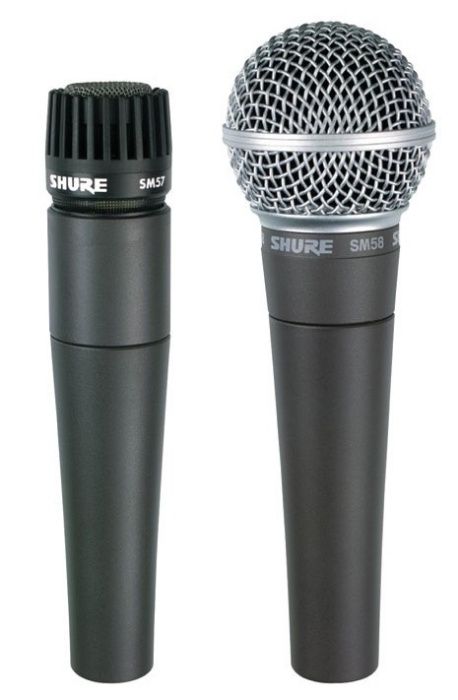 Shure SM57, SM58, SM81, Beta 58A 57A 56, Beta 87A, Beta 52A, Beta 91,
