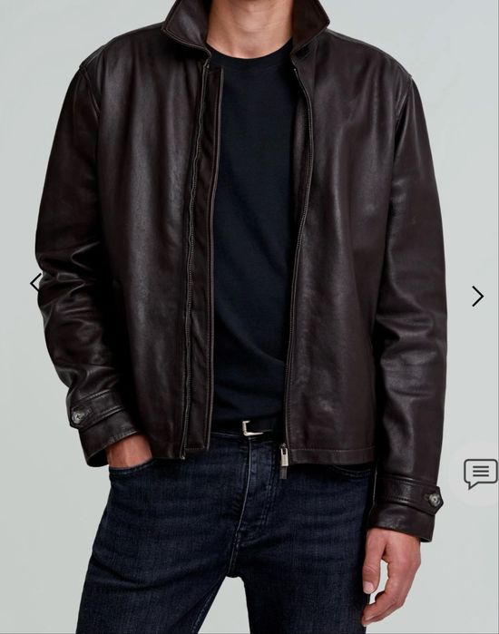 Casaco tipo biker em 100% pele