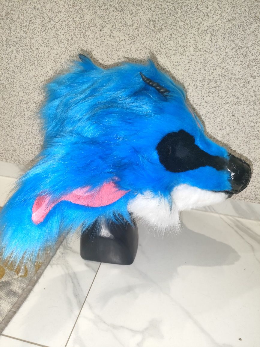 Fursuit smok maska furry cosplay therian Dino mask