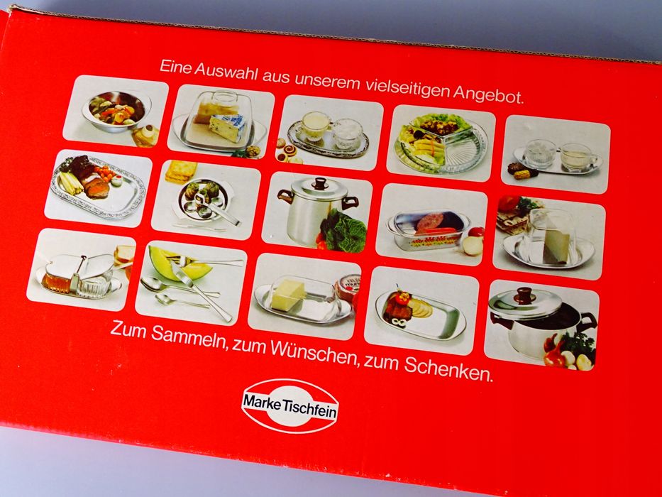 lata 70 stalowa taca patera na jajka zakąski