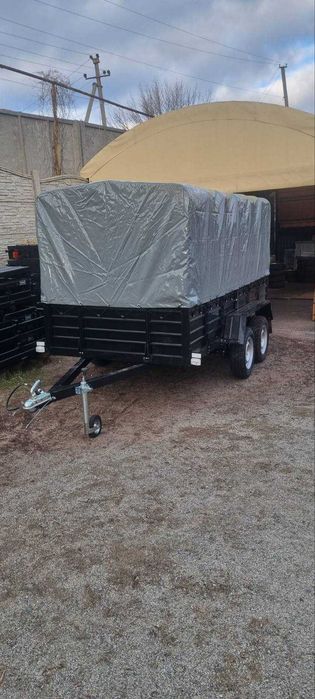 Двовісний причеп Кремінь+ посилений від заводу Коріда-Тех, авто причіп