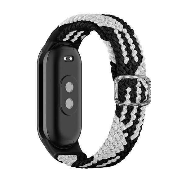 Beline Pasek Mi Band 8 Textile Czarno/Biały  Black/White