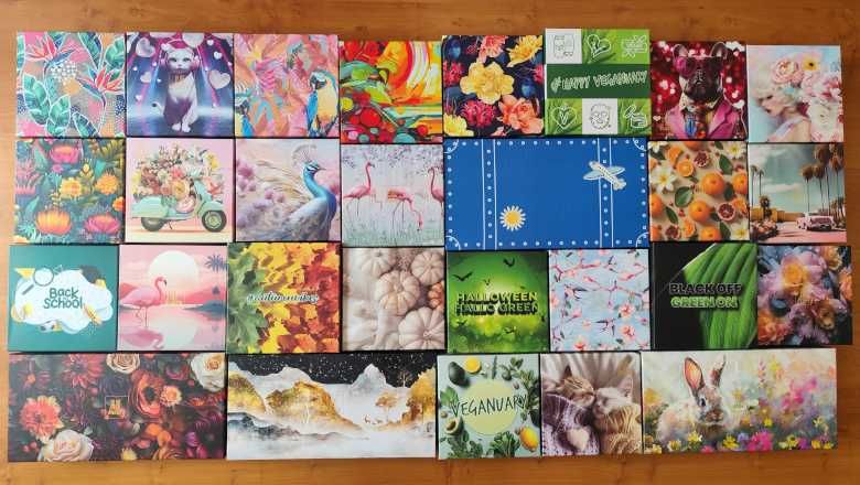 Pudełko ozdobne na prezent dekoracyjne z pokrywką box Kwiaty karton