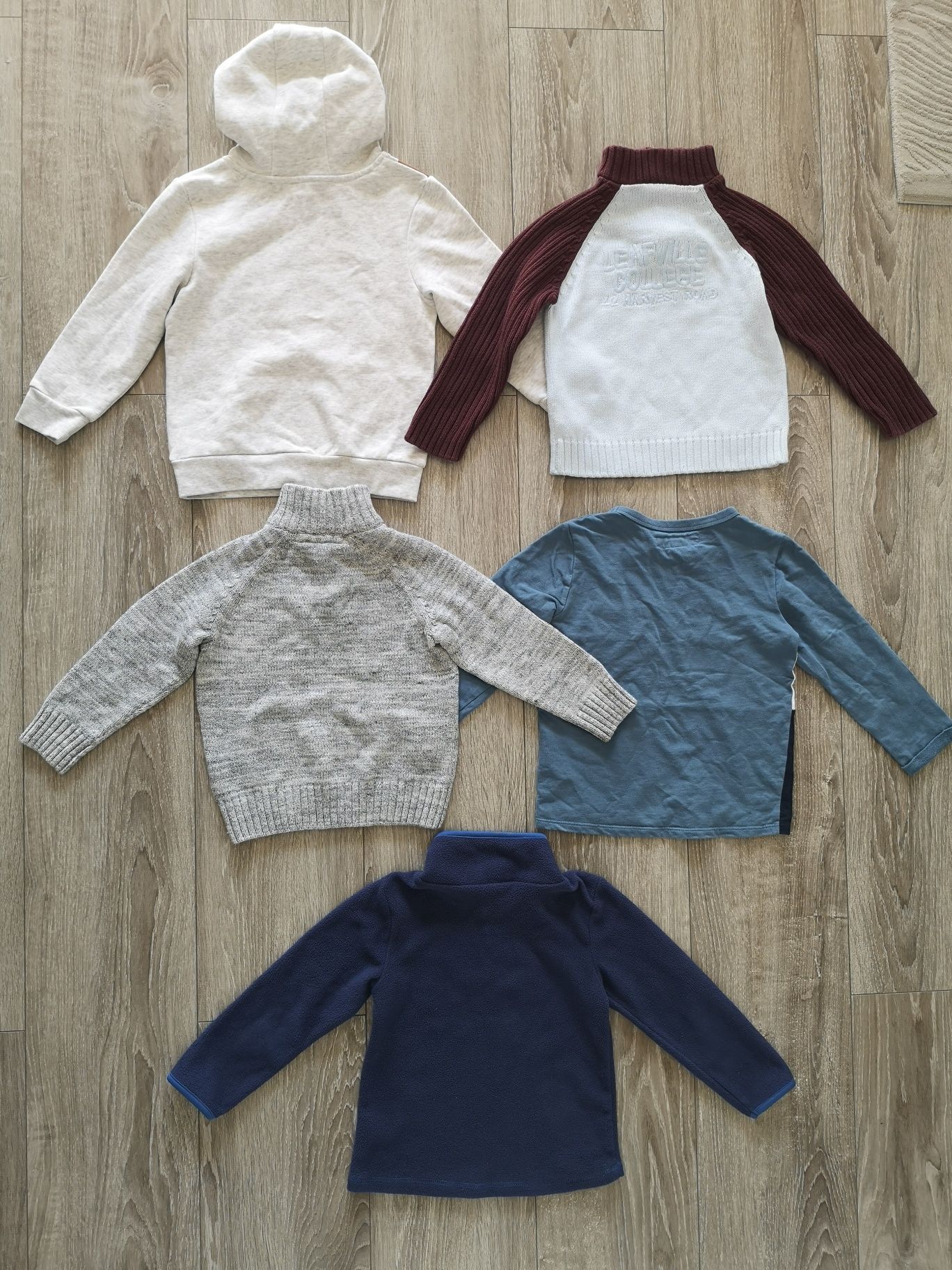 Bluza bluzka 104 110 kaptur sweter h&m komplet paka chłopiec polar