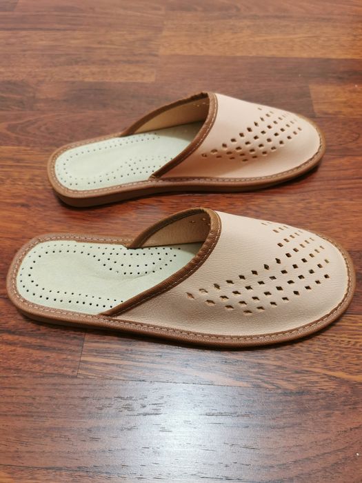 Pantofle Męskie Skórzane