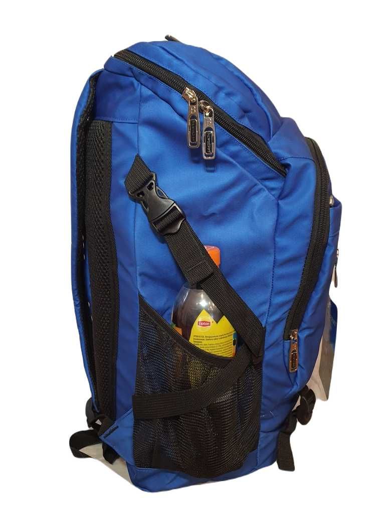 Nowy niebieski plecak turystyczny trekkingowy wodoodporny 35l 40l