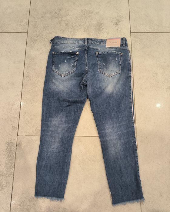 Jeansy rybaczki 3/4 damskie rozmiar L