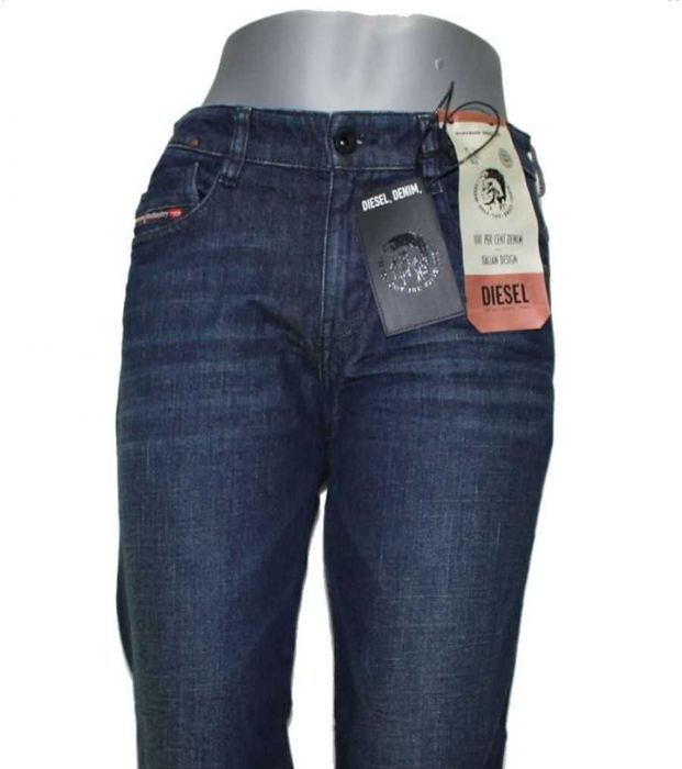Damskie jeansy Diesel D-Rifty Slim niski stan granat nowe oryg.W31/L32