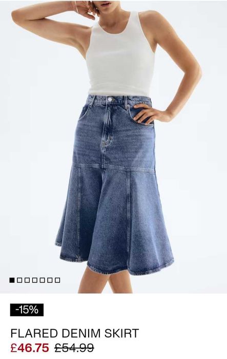 Юбка джинсовая H&M размер L