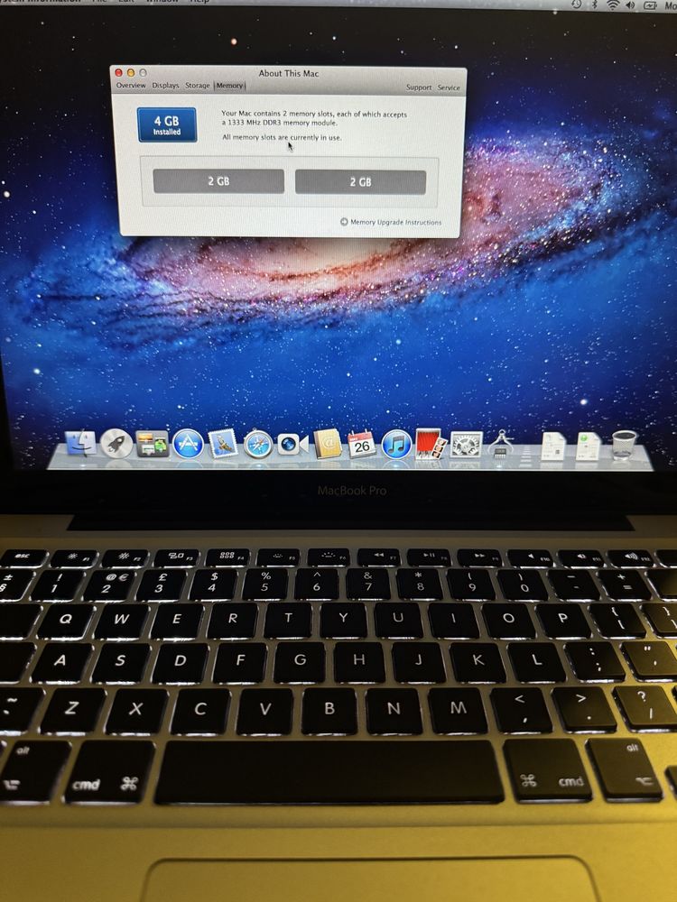 Macbook pro A1278 I7-4gb. Bez SSD i ladowarki