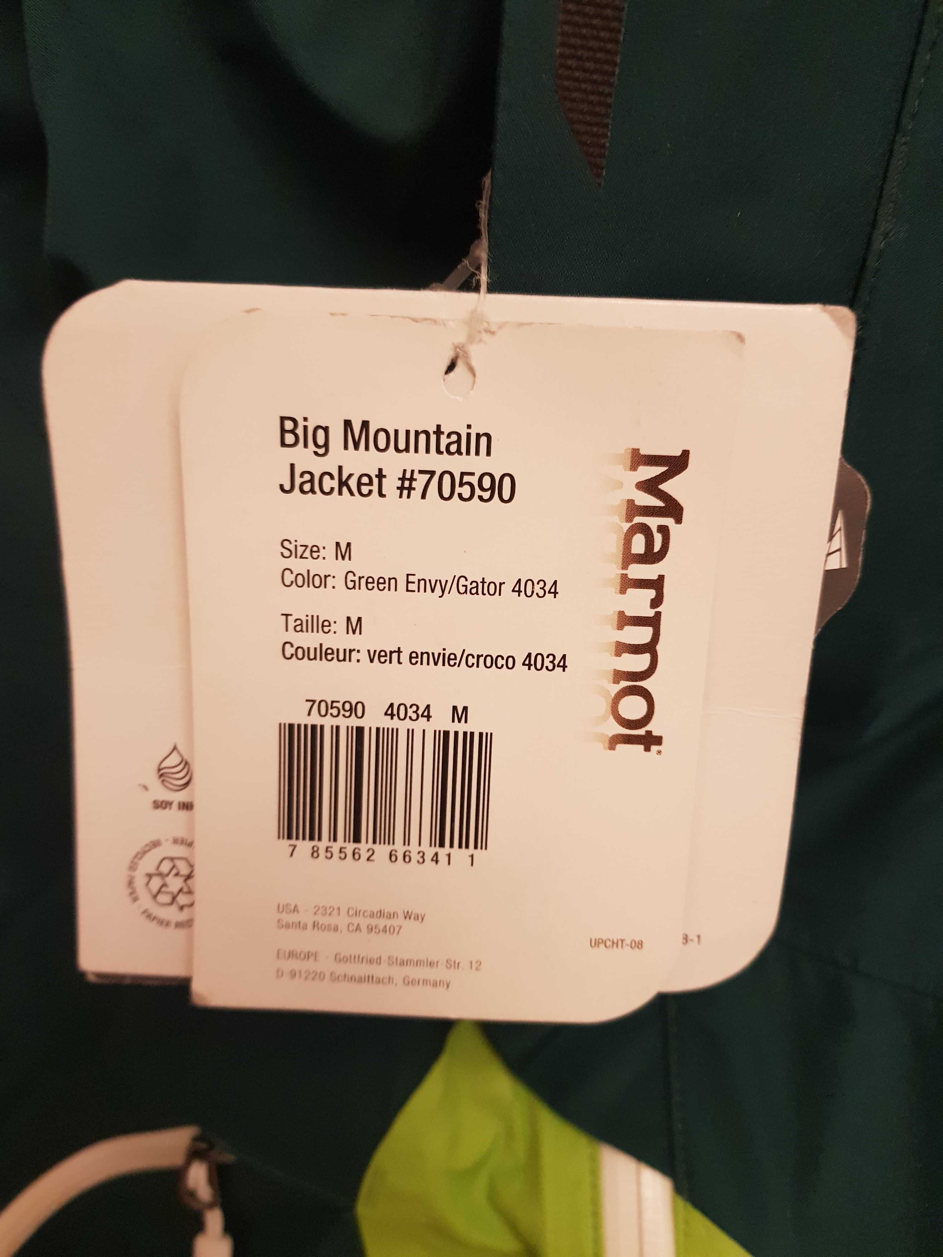 Куртка мужcкая MARMOT Big Mountain Jacket Green Envy/Gator Размер М