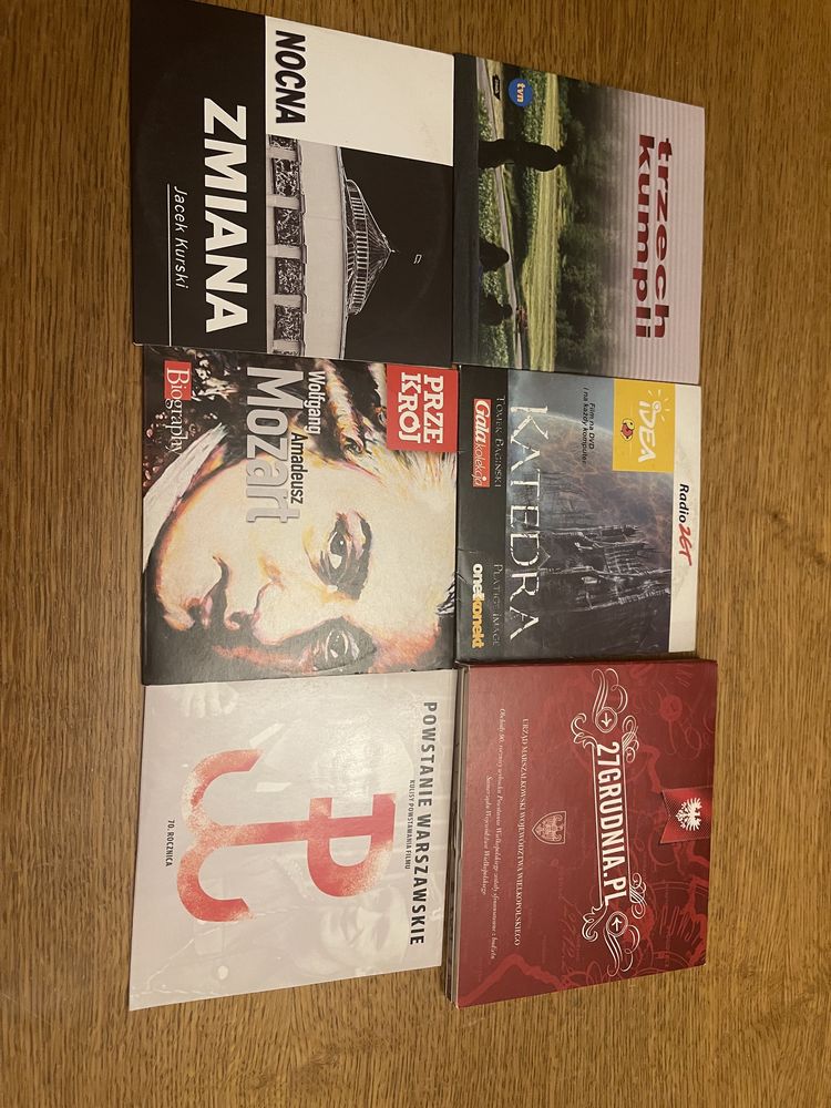 Filmy na DVD x 6 płyt Mozart Powstanie warszawskie katedra trzech kump