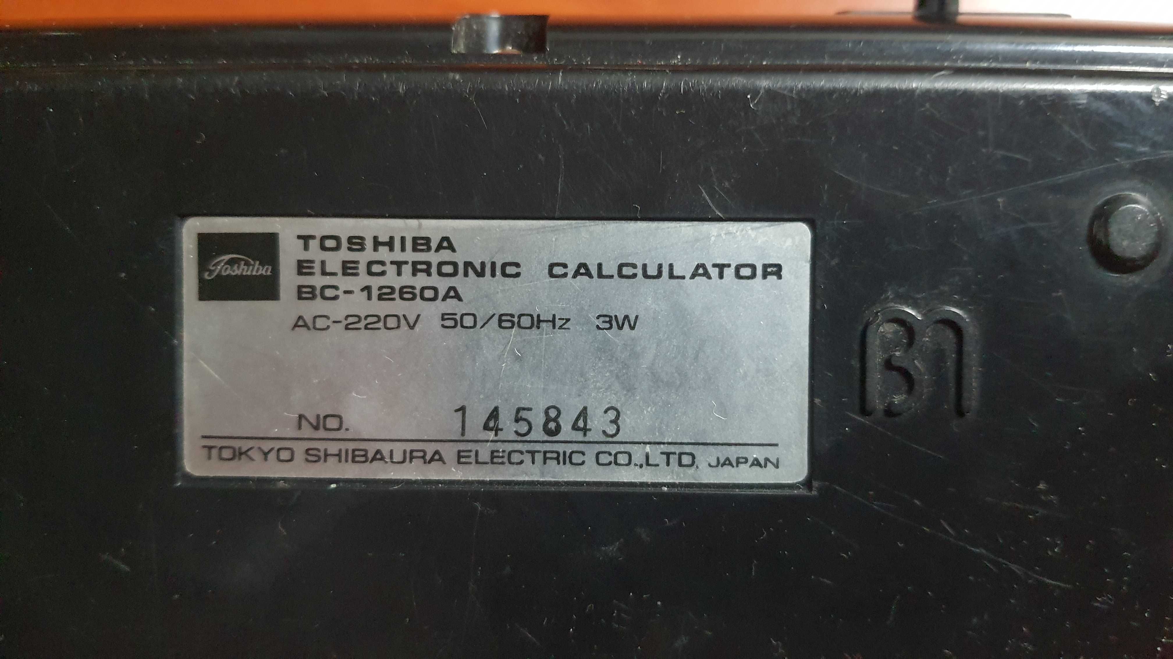 Калькулятор toshiba bc-1260a виготовлений в місті японії.