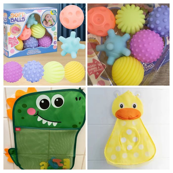 Сенсорні м'ячики органайзер для купання гризунці іграшки для ванної