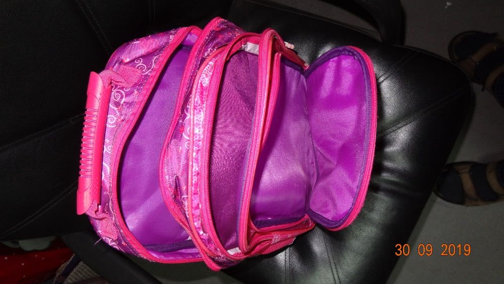 Plecak różowy dla dziewczynki 3-komorowy