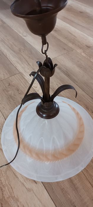 Lampa wisząca klosz szklany piękna polecam