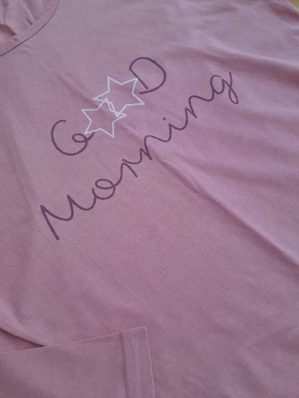 Piżama koszula nocna biobawełna S M pachy 96 cm G Morning Dzień dobry