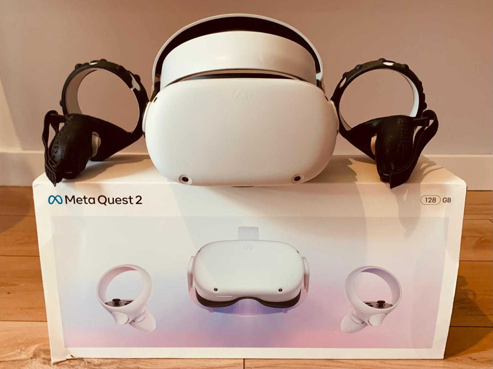 Meta Quest 2 128GB + Headstrap z baterią + nakładki na kontrolery