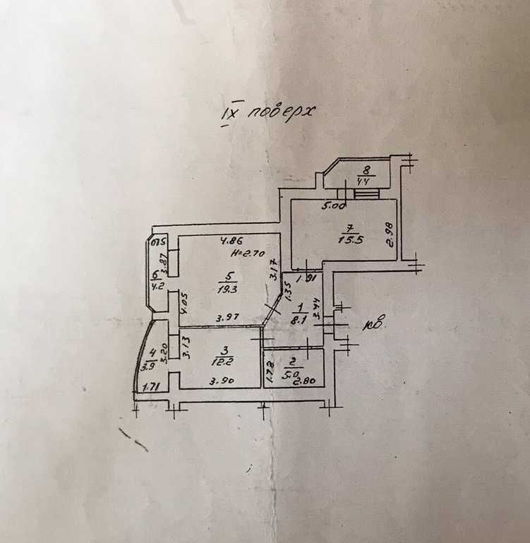 Продажа 2-х комн. на Костанди  ЖК Вернисаж.  Кирпич. Газ. Кладовка.