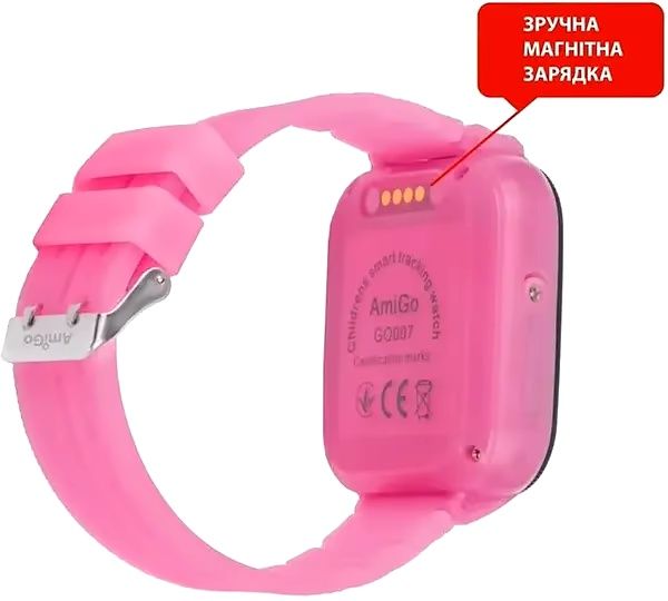 Дитячий годинник AmiGo GO007 FLEXI GPS Pink