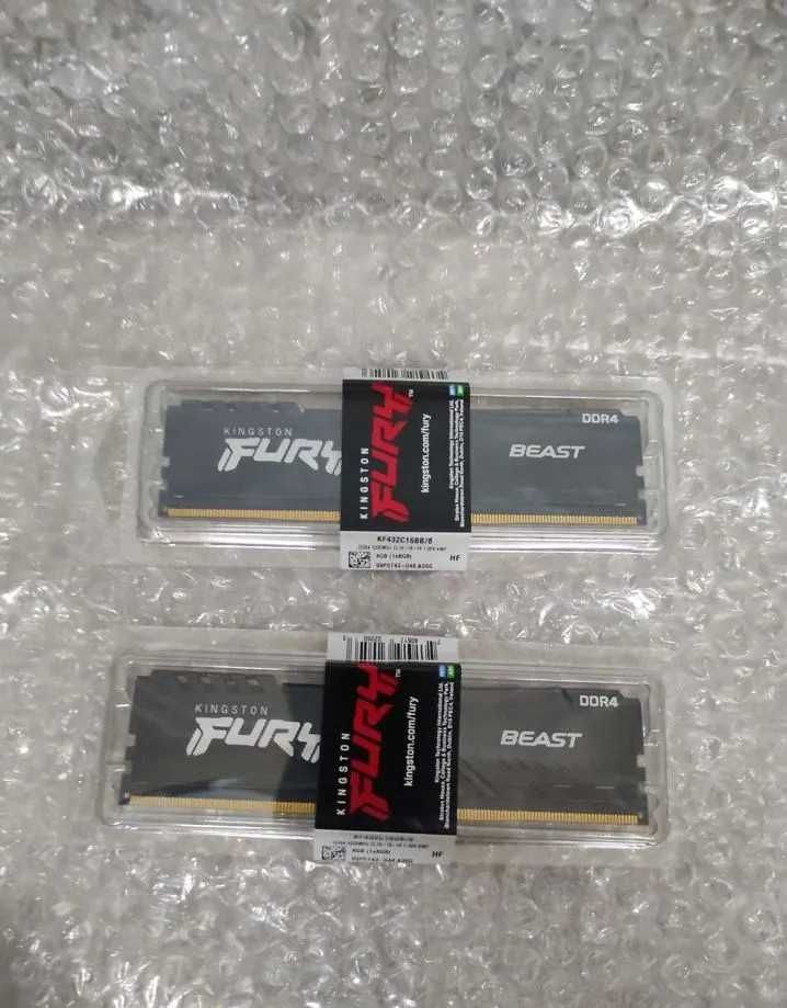 Новая Оперативная Память Kingston Fury DDR4-3200 8192MB  с гарант