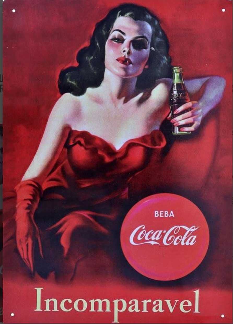COCA-COLA (Placa Publicitária Vintage)