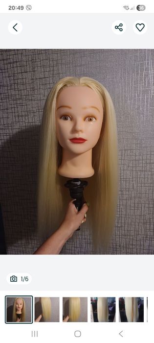 Кукла  голова манекен блонд