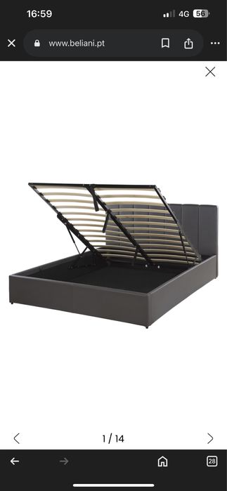 Cama de casal Beliani Sommier (Excelente estado)