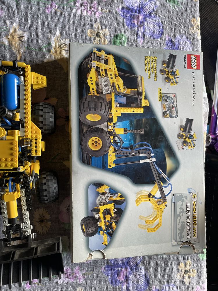 Zestaw lego technic 8464 duza koparka 8459 pneumatyka 8439 pudelko mix