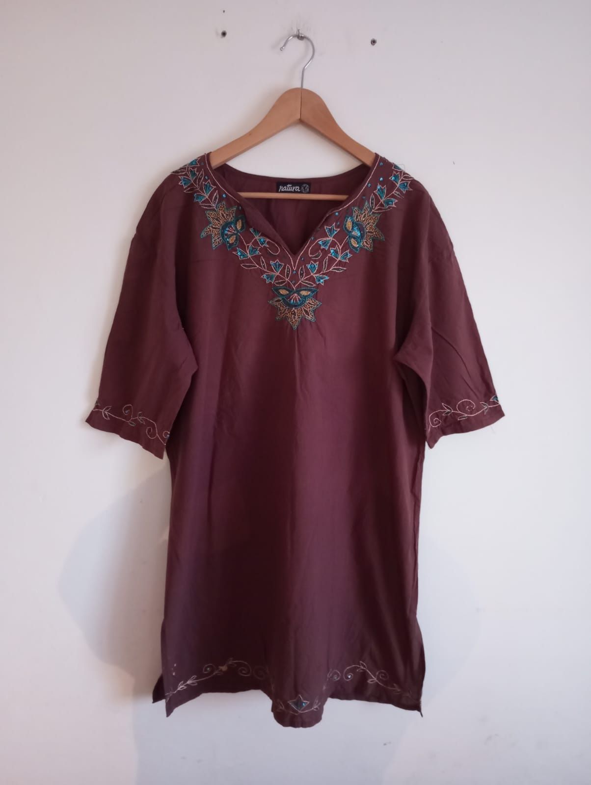 Vestido Túnica Natura Tamanho XXL