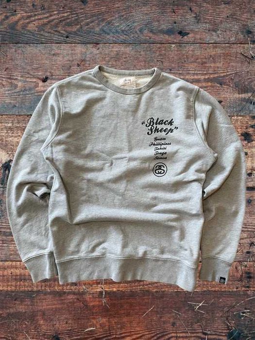 Vintage bluza Stussy x Black sheep szary sweatshirt grey M swag unisex