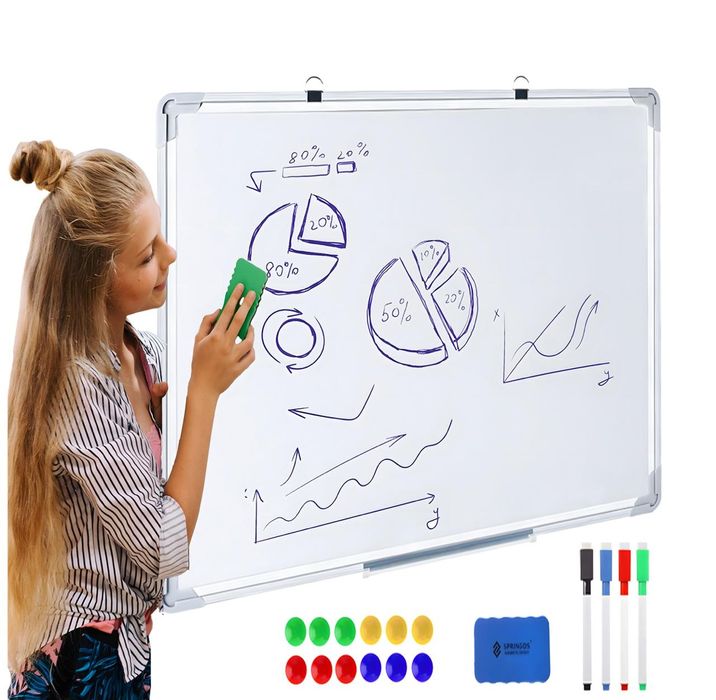 Tablica Magnetyczna Biała Suchościeralna 70x100 cm + Akcesoria  NOWA!