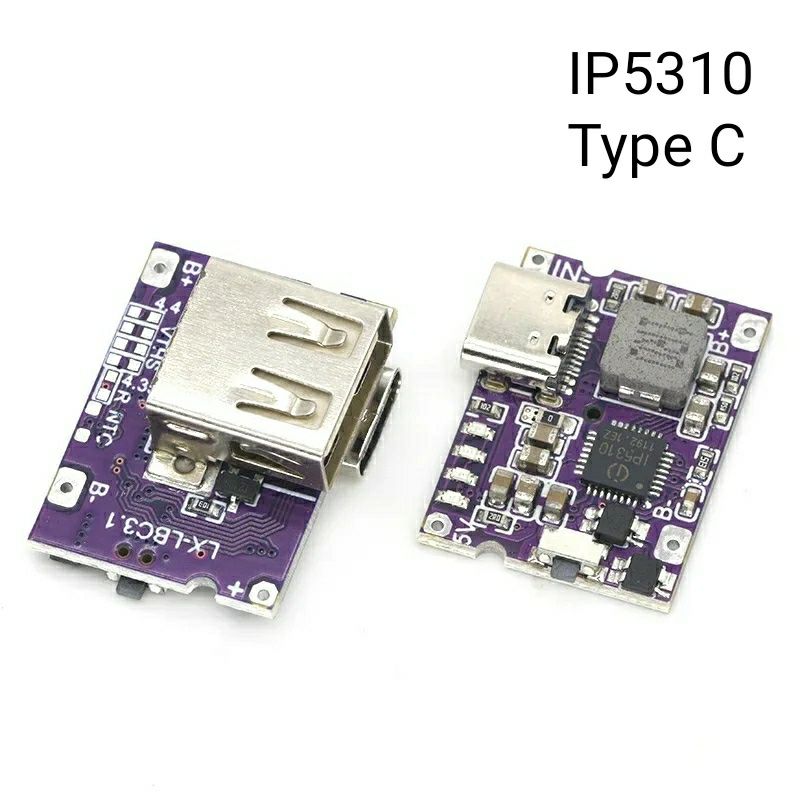 Контролер павербанка для Li-Ion Type C IP5310 5В 3А/IP5303 5B 2.1A